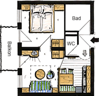 Appartement für 2 bis 4 Personen